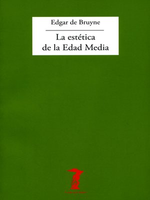 cover image of La estética de la Edad Media